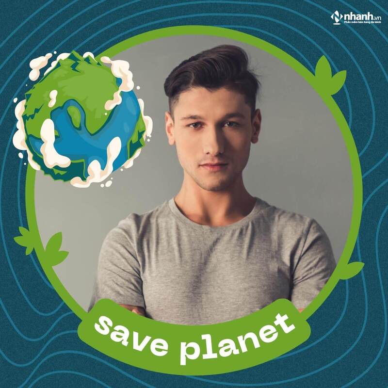 Khung ảnh Save planet Facebook