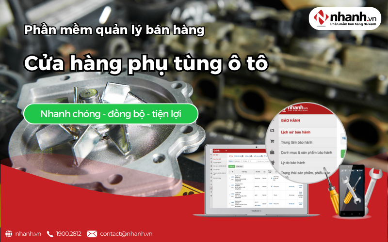 Phần mềm quản lý cửa hàng phụ tùng ô tô Nhanh.vn