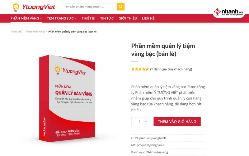 Phần mềm quản lý cửa hàng vàng bạc Ý tưởng Việt