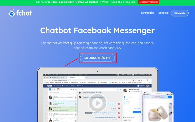 Phần mềm chatbot đa kênh Fchat
