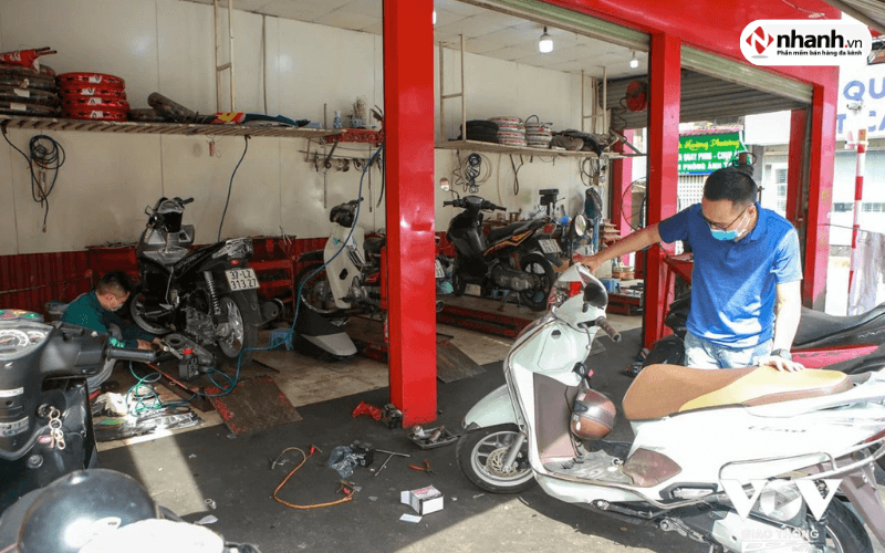 Một tiệm sửa xe máy cơ bản sẽ cần mặt bằng cửa tiệm tối thiểu khoảng 20m2