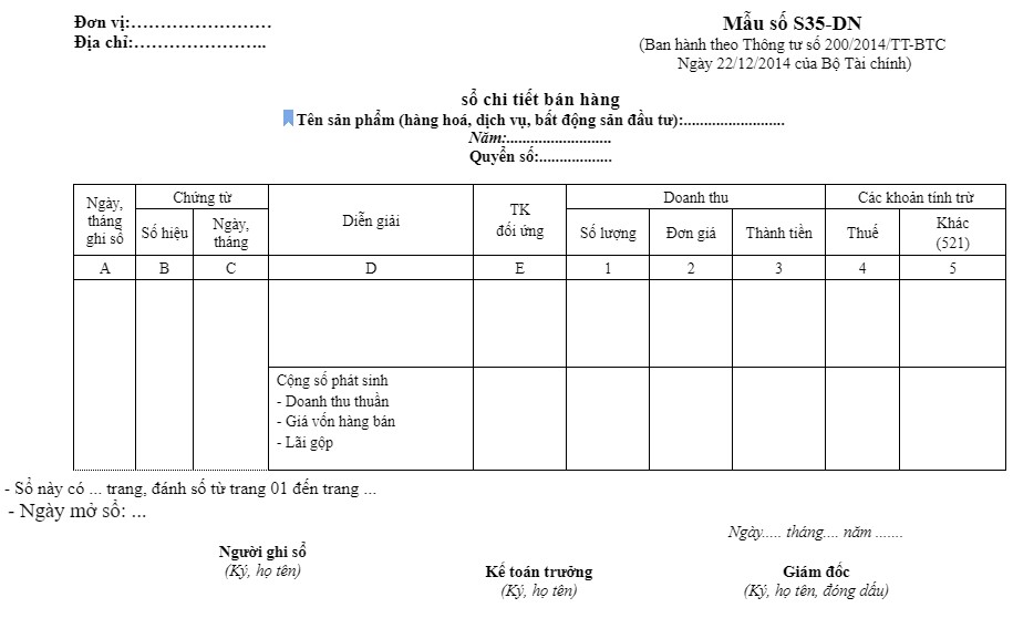 Mẫu S35-DN theo Thông tư 200/214/TT_BTC