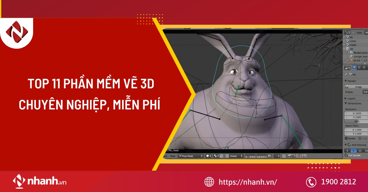 phần mềm vẽ 3D chuyên nghiệp