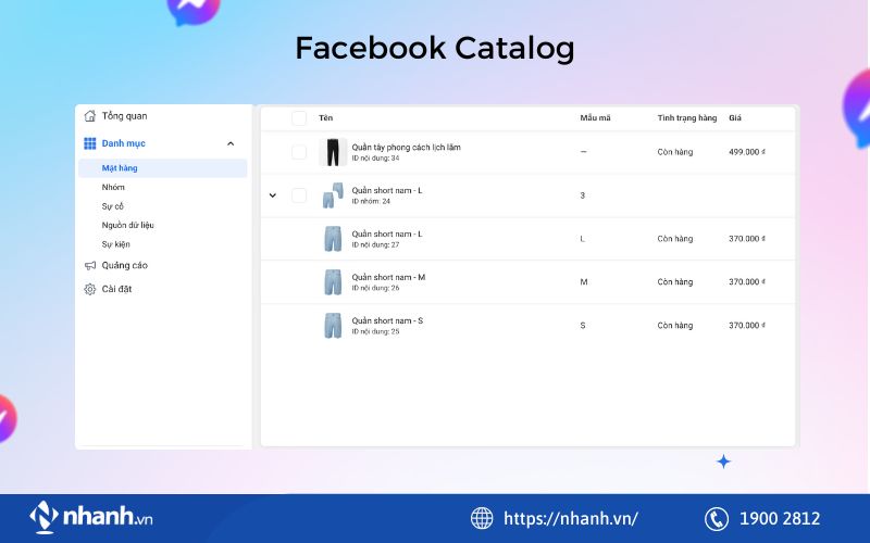 Facebook Catalog