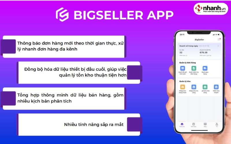 Phiên bản ứng dụng điện thoại BigSeller App