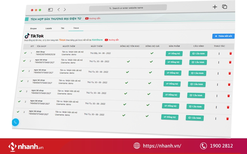 Phần mềm quản lý đơn hàng TikTok Shop của Abit