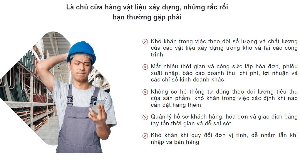 Những khó khăn thường gặp phải của cửa hàng vật liệu xây dựng