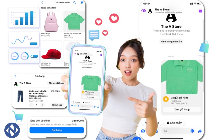 Trải nghiệm đối với khách hàng khi xem quảng cáo Khám phá sản phẩm trên Messenger