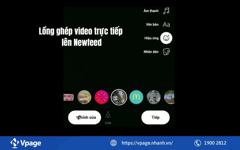 Lồng ghép video trực tiếp lên Newfeed