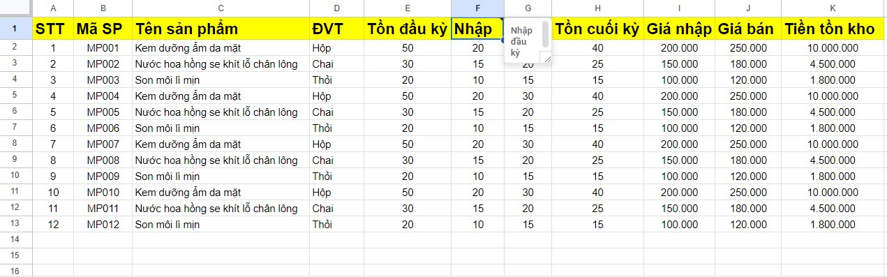 File Excel Quản Lý Báo Cáo