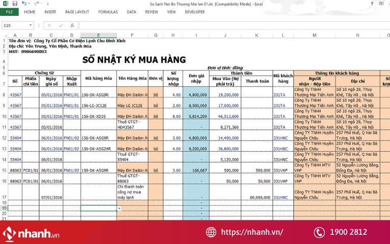 File Excel Quản Lý Doanh Thu