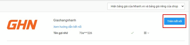 Shop có thể thêm nhiều tài khoản GHN khác trên 1 tài khoản Nhanh.vn.