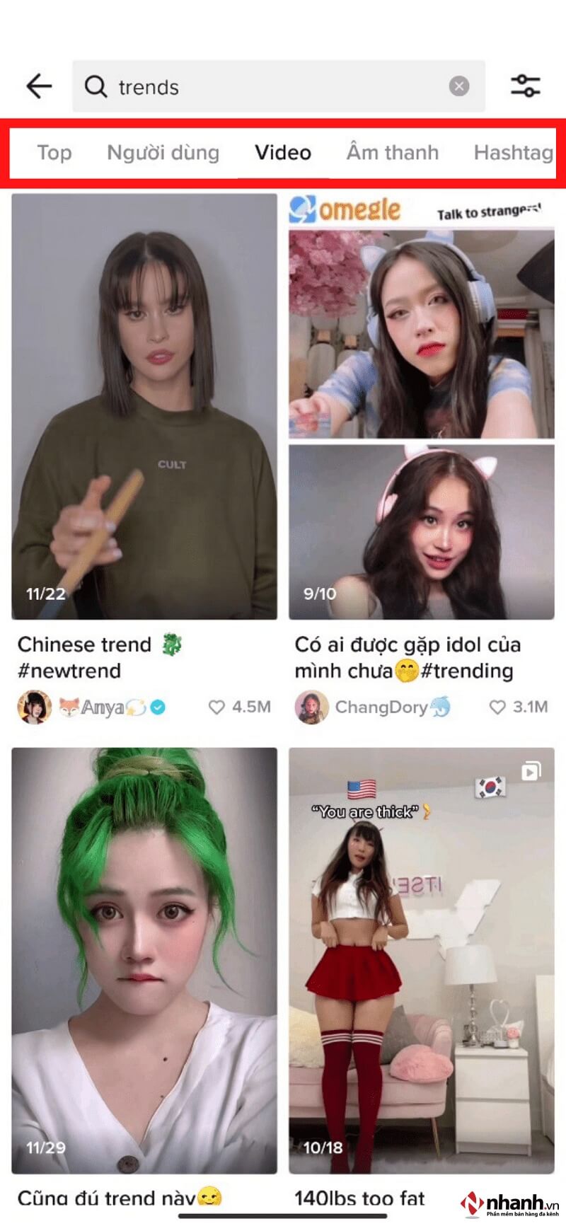 Trend thịnh hành TikTok