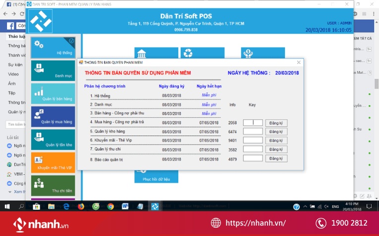 Phần mềm quản lý tạp hóa miễn phí DanTriSoft