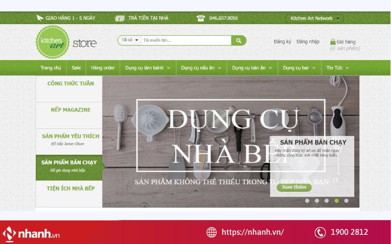 Mẫu thiết kế website nhà hàng kiểu mới