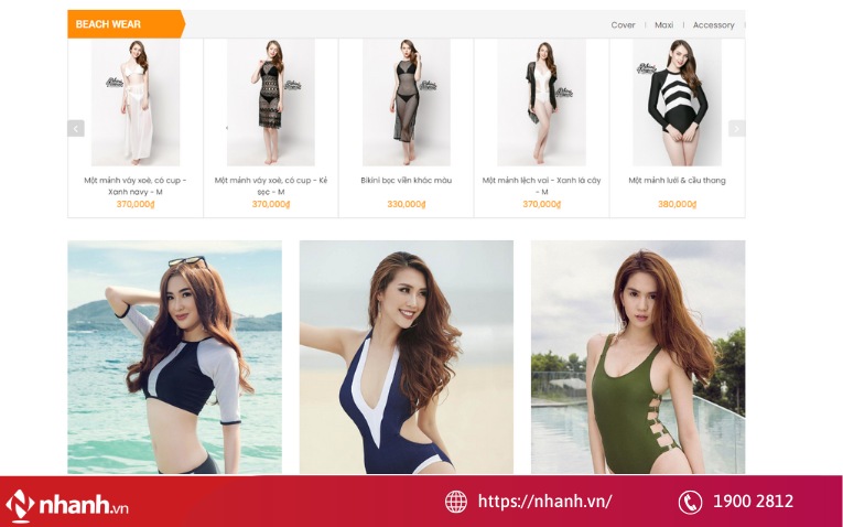 Mẫu thiết kế website thời trang hiện đại