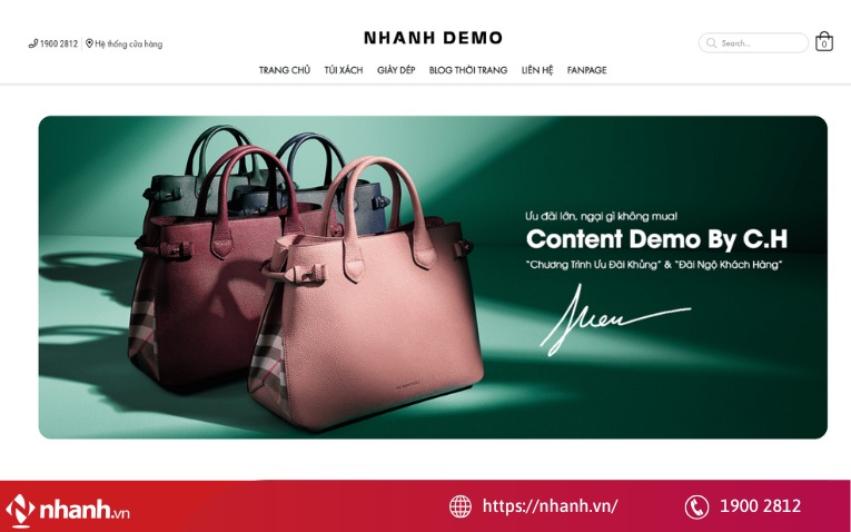 Mẫu website thời trang nữ