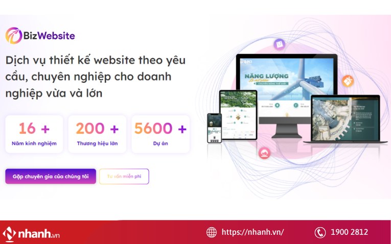 Mẫu thiết kế website tại Hà Nội BizWebsite