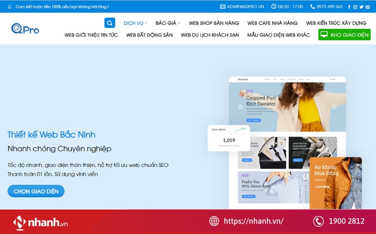 Qproweb - Công ty thiết kế website chuyên nghiệp tại Bắc Ninh