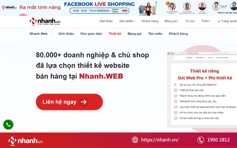 Nhanh.vn - Công ty thiết kế website tại Bắc Ninh trọn gói