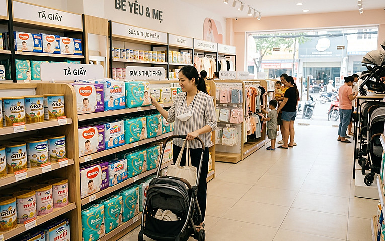 tiết kiệm chi phí khi mở shop mẹ và bé cùng Nhanh.vn