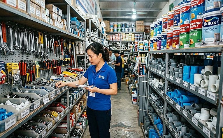 Chi phí mở cửa hàng vật liệu xây dựng