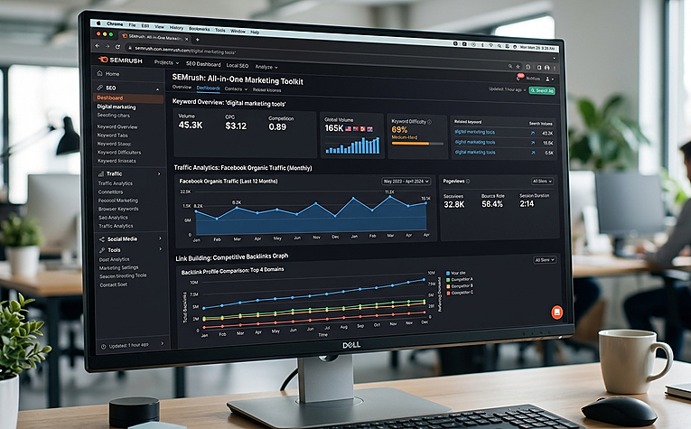 phần mềm semrush seo facebook