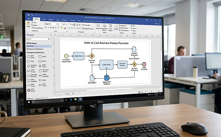 phần mềm vẽ quy trình microsoft visio