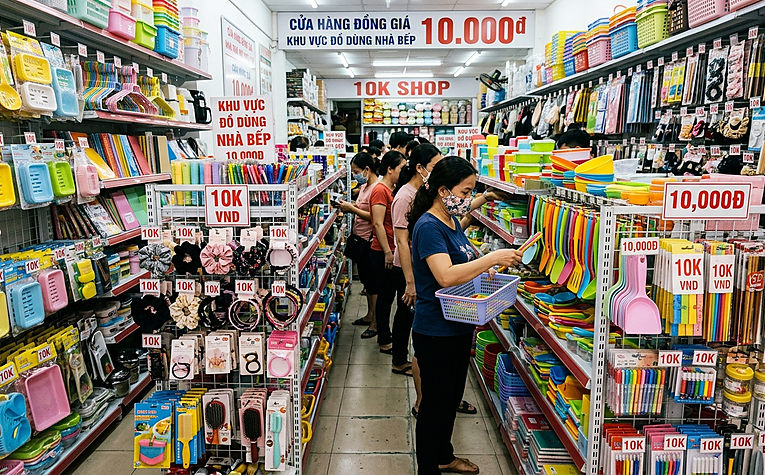mặt hàng cửa hàng đồng giá 10k