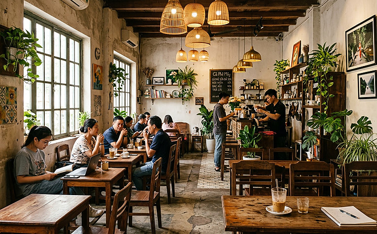 Chi phí xây dựng và trang trí nội thất quán cafe nhỏ đẹp