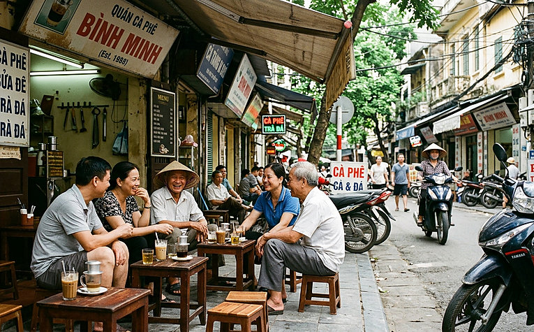 Mô hình quán cafe cóc vỉa hè nhỏ gọn bình dân