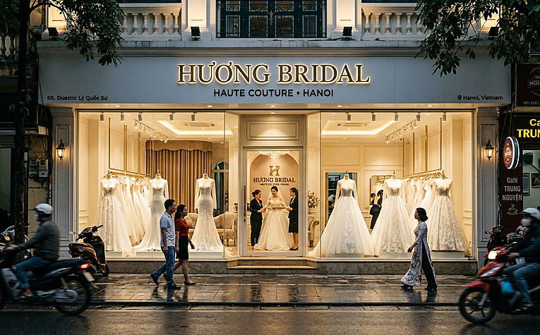 Chọn địa điểm kinh doanh và mặt bằng tiệm áo cưới