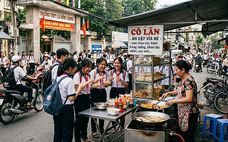 Lựa chọn mặt bằng mở quán cá viên chiên gần trường học