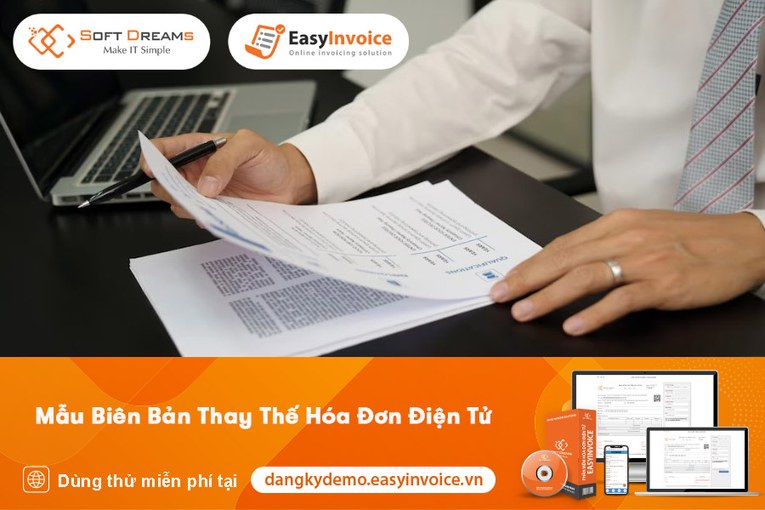 Mẫu biên bản thay thế hóa đơn điện tử chuẩn Nghị định 70