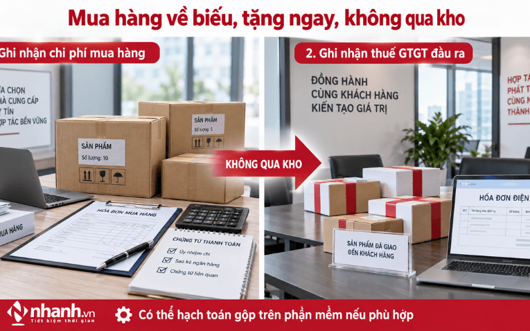 Mua hàng về biếu tặng ngay, không qua kho