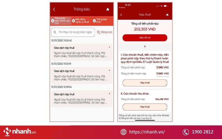 Tình trạng nghĩa vụ thuế
