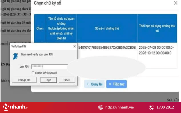 Ký điện tử và nộp tờ khai