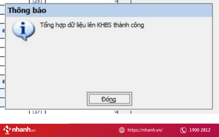 Vào tab “Tổng hợp KHBS”