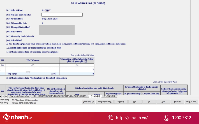 Nhập mã giao dịch điện tử Tại tab “01-KHBS”