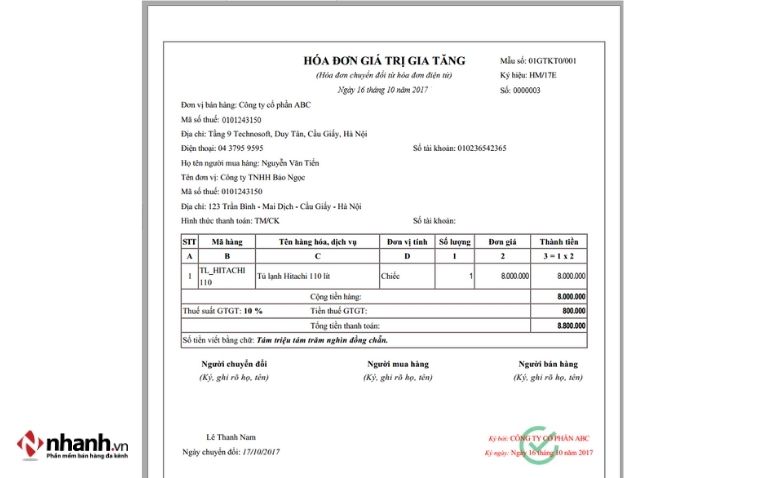 Hóa đơn điện tử hợp lệ