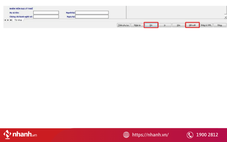 Lưu và kết xuất tờ khai XML
