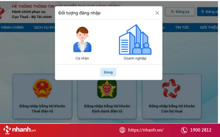 Đăng nhập tài khoản doanh nghiệp