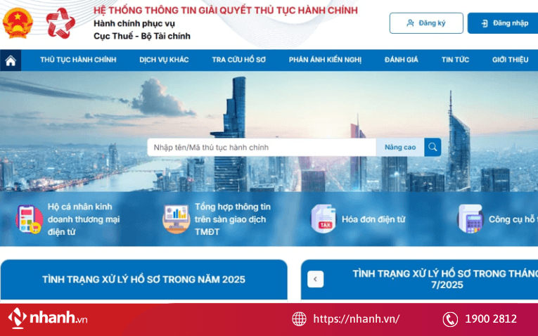 Truy cập cổng dịch vụ công Thuế