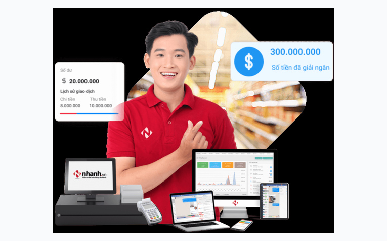 Giao diện phần mềm quản lý bán hàng Nhanh.POS