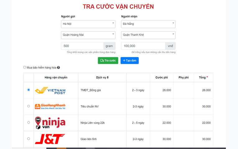 Cổng kết nối vận chuyển Nhanh.Ship tích hợp Giao hàng tiết kiệm