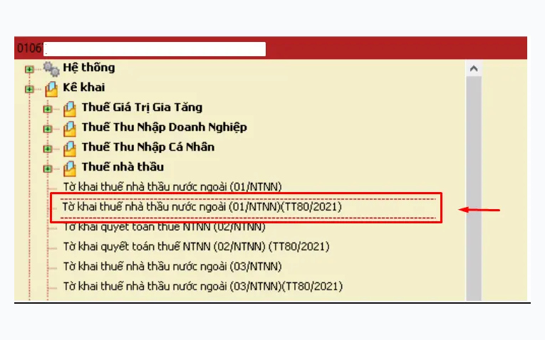 Chọn loại tờ khai