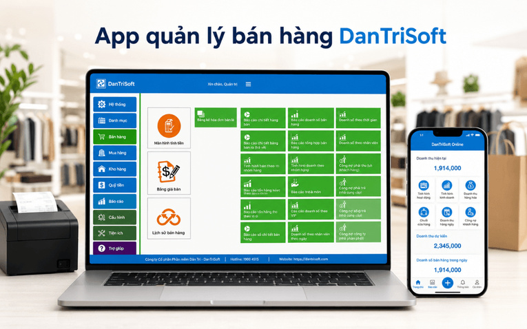 App quản lý bán hàng Dantrisoft