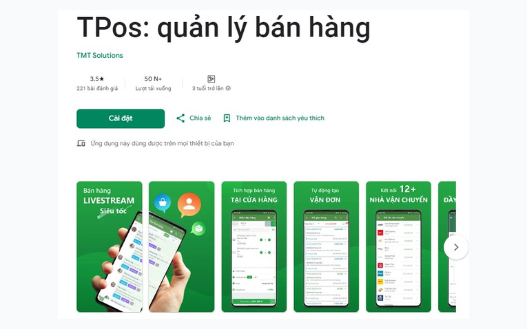 App quản lý bán hàng - TPOS