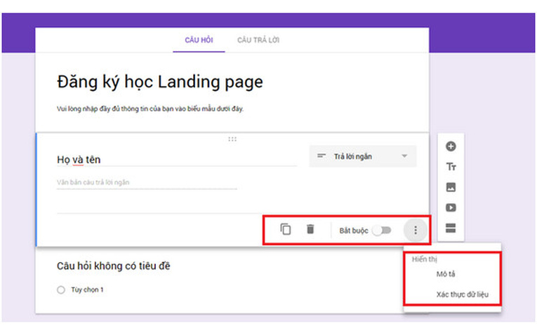 Hướng dẫn tạo Form đăng ký trên Google Drive