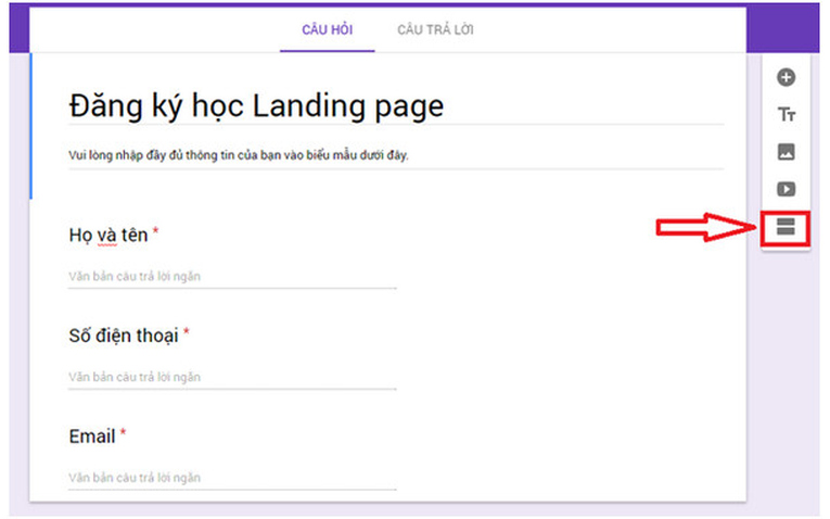 Hướng dẫn tạo Form đăng ký trên Google Drive